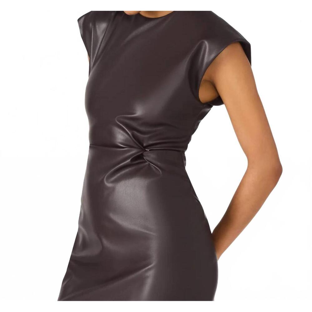 NEW STEVE MADDEN chiara midi dress in fossil brown - Picture 5 of 5